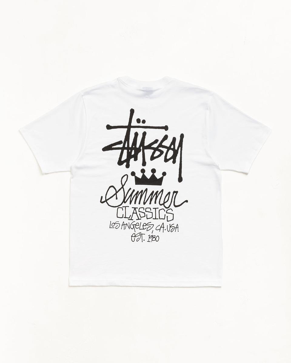Stussy 夏日皇冠 白色 短袖