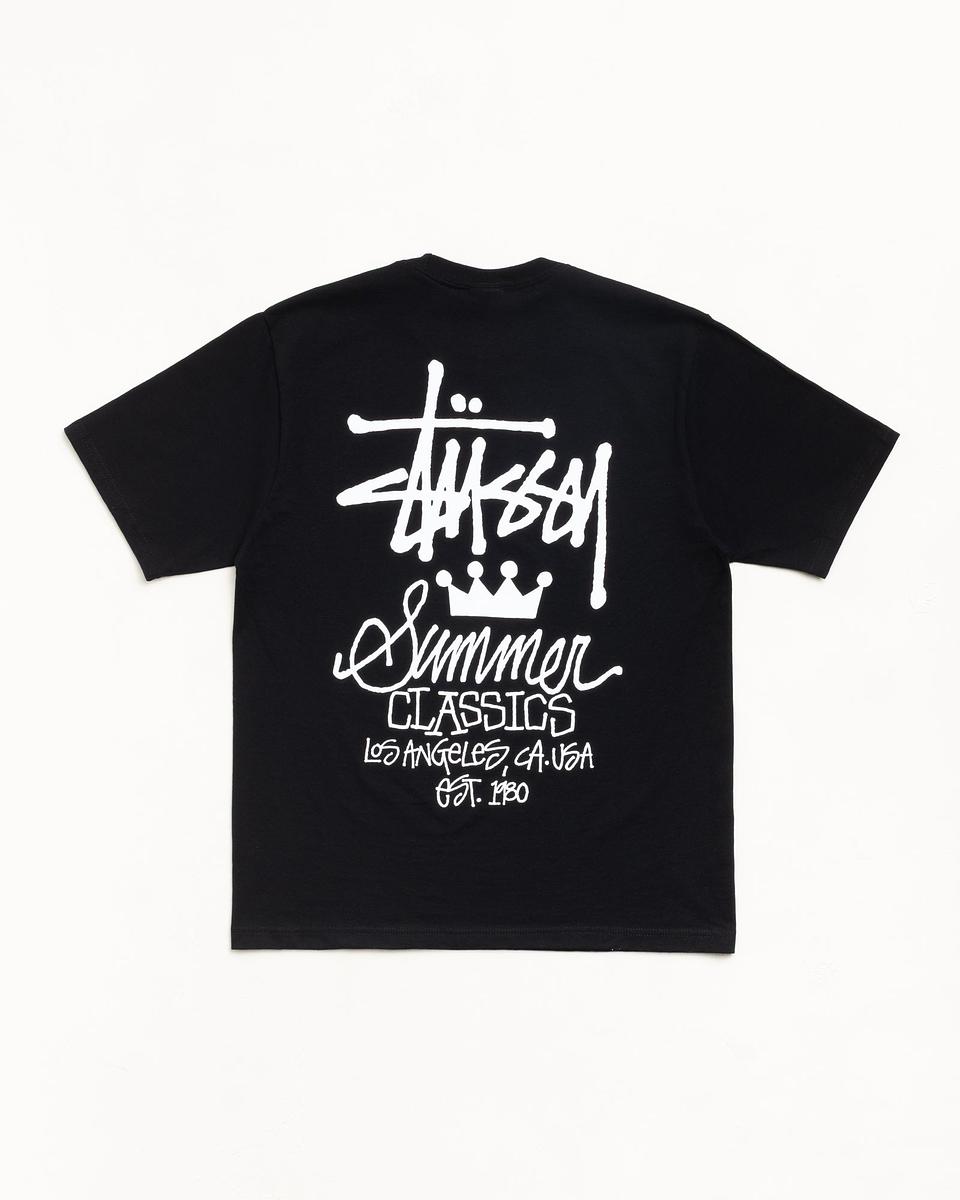 Stussy 夏日皇冠 黑色 短袖