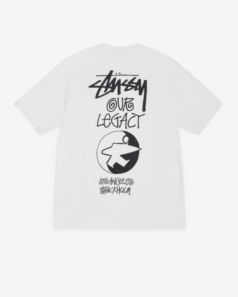Stussy x Our legacy 聯名 短袖 太極 自然白