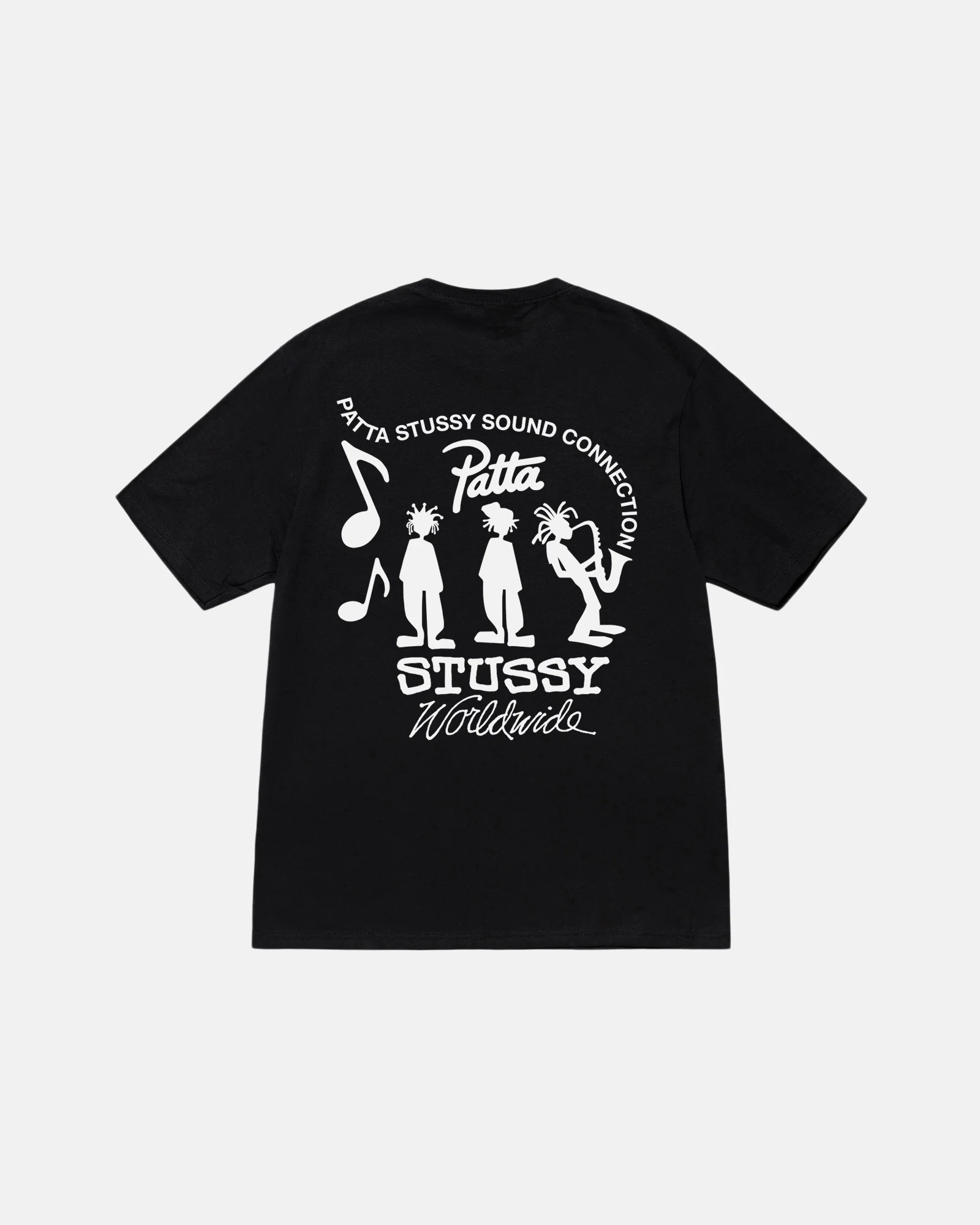 Stussy x Patta 聯名 音樂人 黑 短袖