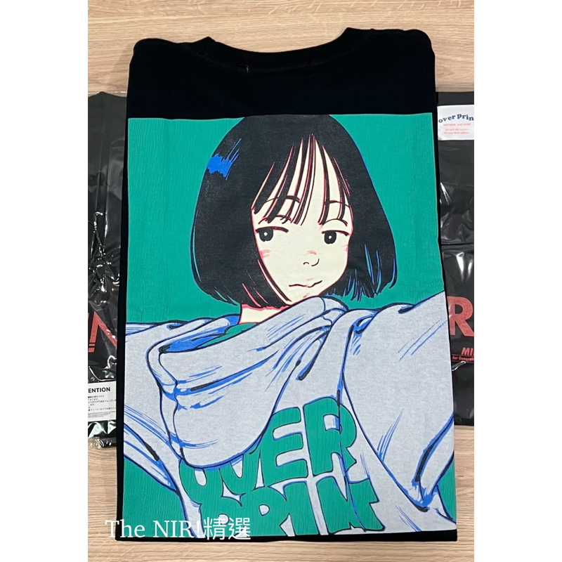 Over Print 回眸女孩 Ver 20 背後大圖 黑色 短T T恤 T-Shirt