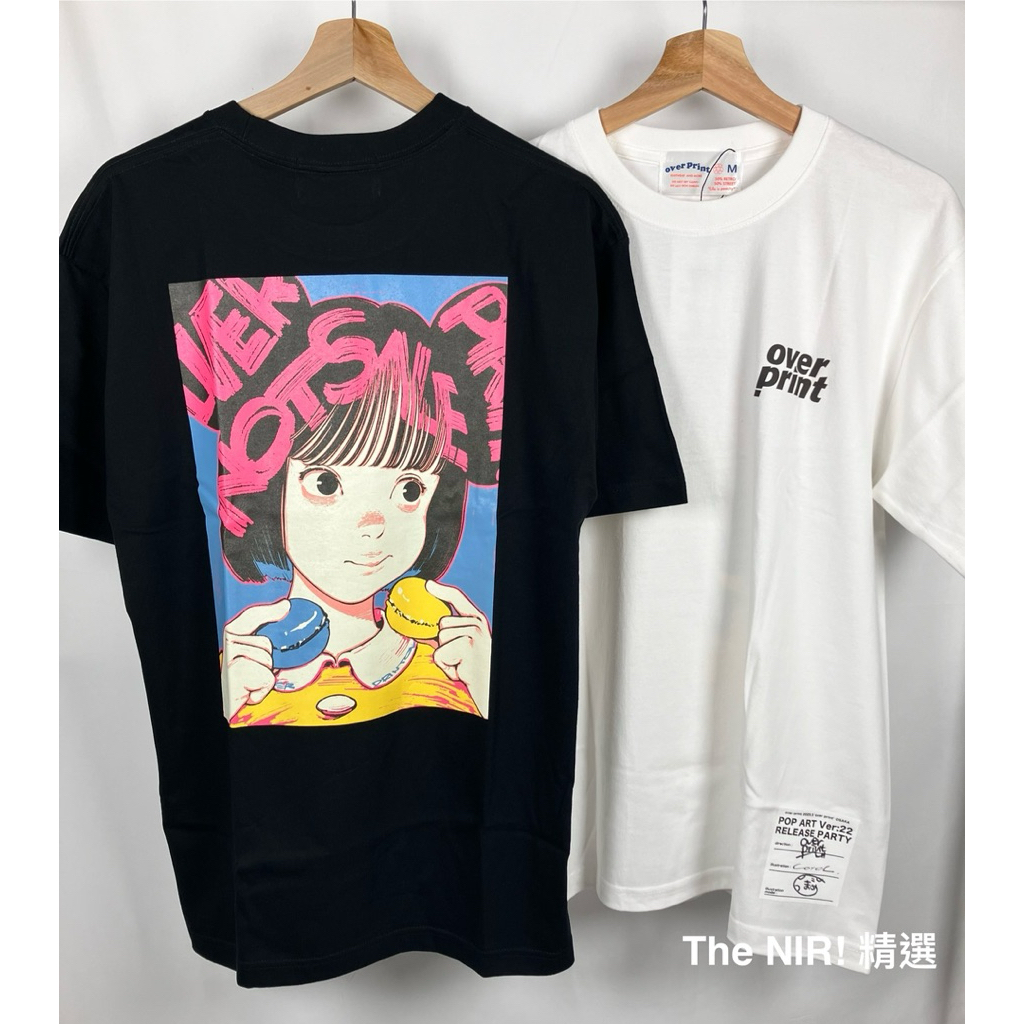 Over Print 吃馬卡龍 簽名版 背後大圖 Ver22 Release Party 黑色 短T