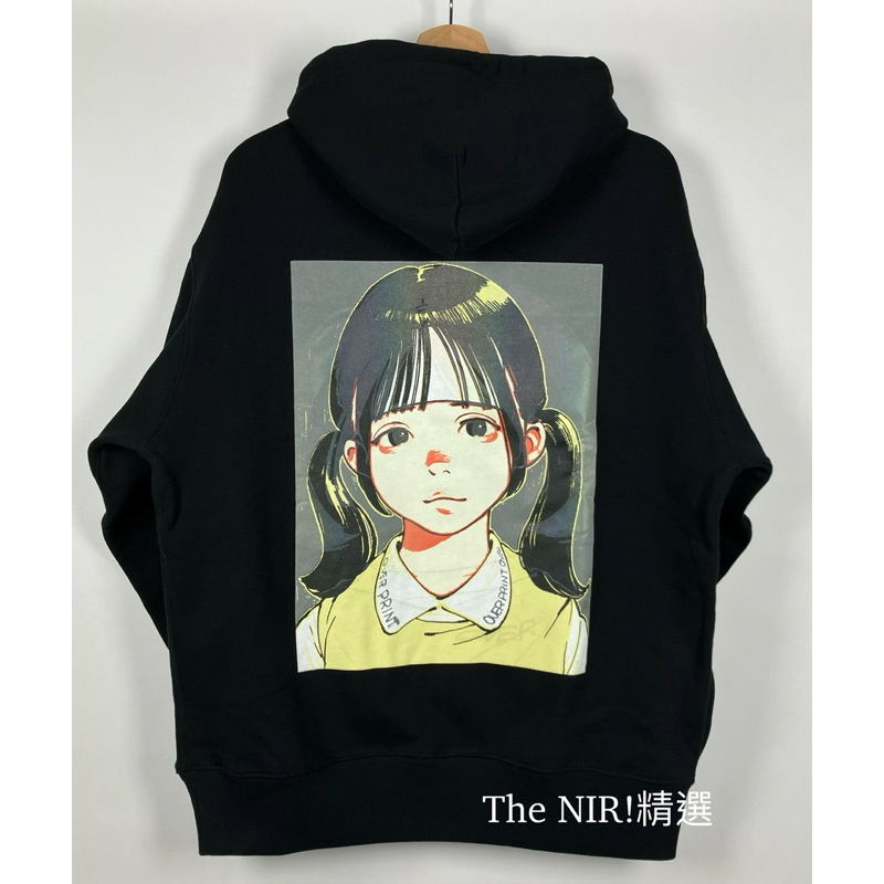 Over Print 反光 馬尾女孩 Ver18 改版 背後大圖 黑色 帽T Hoodie