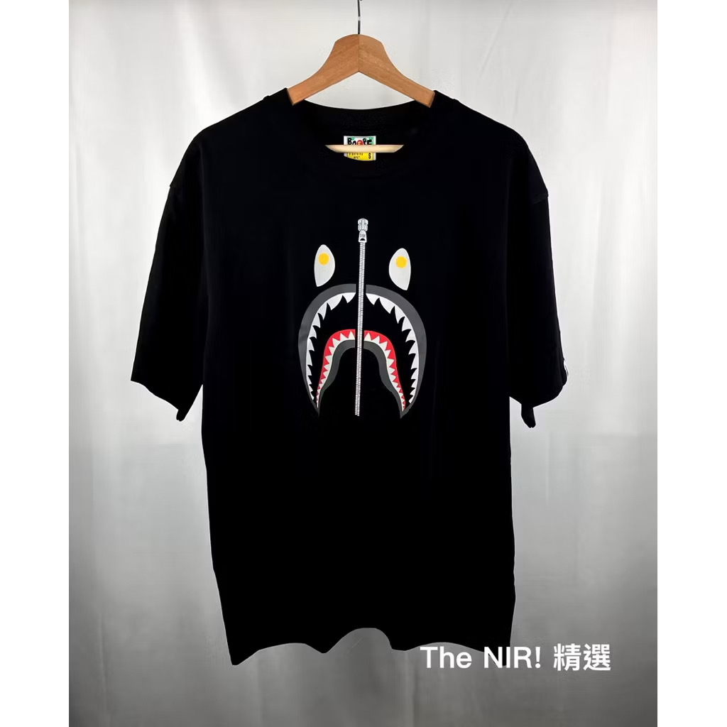 BAPE 寬版 WGM 黃眼 鯊魚 短T