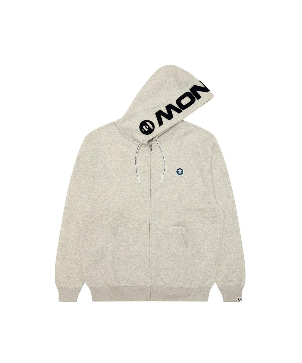 AAPE 植絨 漸變標 連帽外套