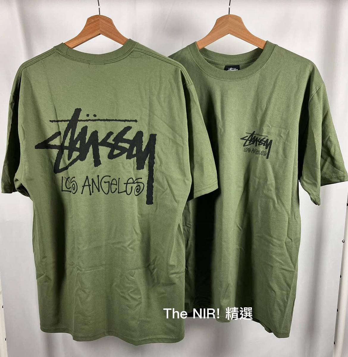 Stussy 洛杉磯限定 Los Angeles 橄欖綠 短袖